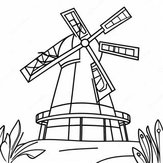 Windmill Coloring Page 41028-34080