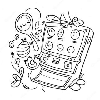 Colorful Hooky Game Scene Coloring Page 41039-33985