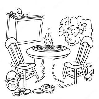 Colorful Hooky Game Scene Coloring Page 41039-33987