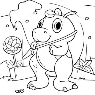 Colorful Hooky Game Scene Coloring Page 41039-34089