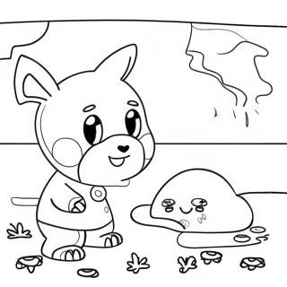 Colorful Hooky Game Scene Coloring Page 41039-34091