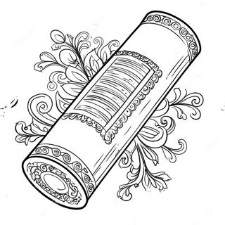 Colorful Torah Scroll Coloring Page 41049-33993