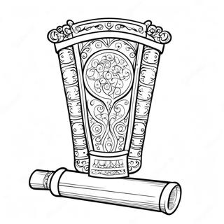 Colorful Torah Scroll Coloring Page 41049-33994