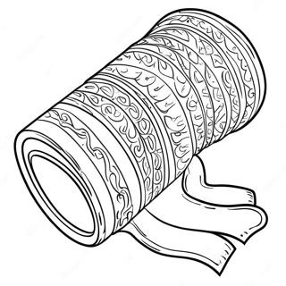 Colorful Torah Scroll Coloring Page 41049-33996