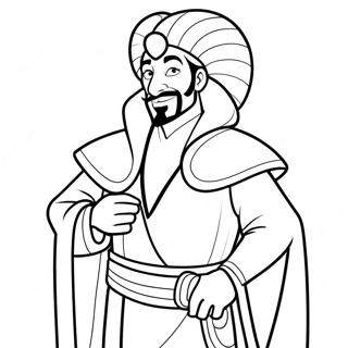 Jafar In His Magical Robe Coloring Page 41059-34004