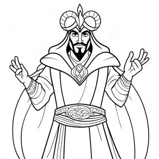 Jafar In His Magical Robe Coloring Page 41059-34105