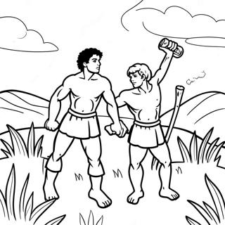 Cain And Abel In The Field Coloring Page 41069-34115