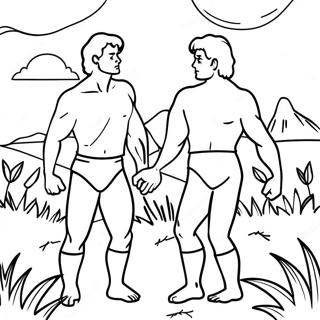 Cain And Abel In The Field Coloring Page 41069-34116