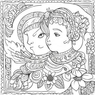 Ukrainian Folk Art Coloring Page 41078-34011