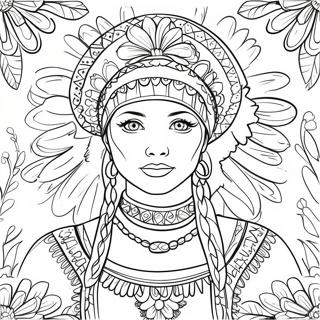 Traditional Ukrainian Costume Coloring Page 41079-34013