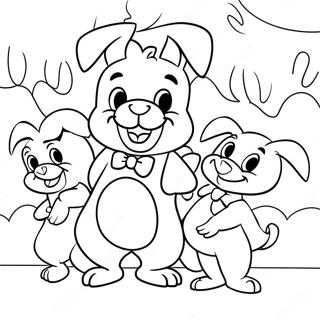 Porky Pig With Friends Coloring Page 41089-34131