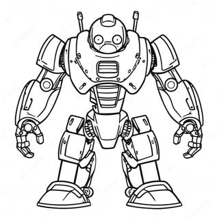 Futuristic Mech Robot Coloring Page 41099-34025