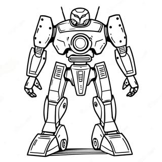 Futuristic Mech Robot Coloring Page 41099-34026