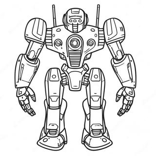 Futuristic Mech Robot Coloring Page 41099-34027