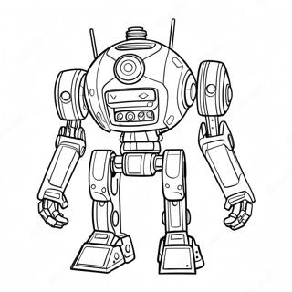 Futuristic Mech Robot Coloring Page 41099-34028