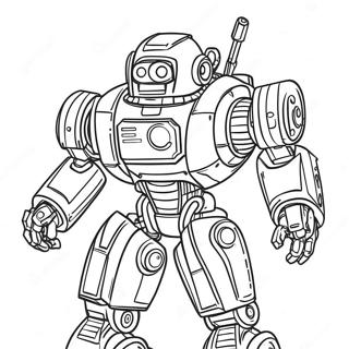 Futuristic Mech Robot Coloring Page 41099-34141