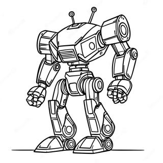 Futuristic Mech Robot Coloring Page 41099-34142