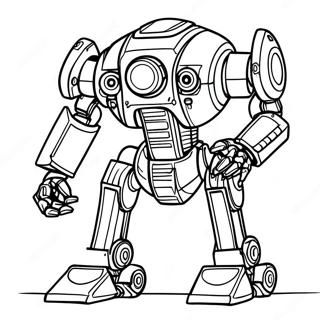 Futuristic Mech Robot Coloring Page 41099-34143