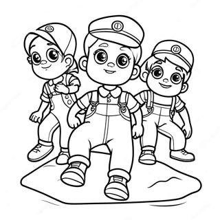 Adventurous Little Rascals Coloring Page 41109-34153