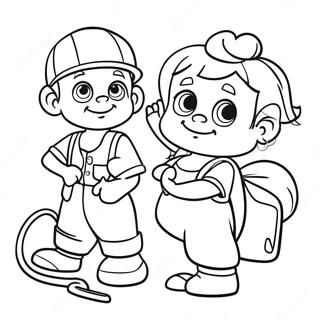 Adventurous Little Rascals Coloring Page 41109-34156