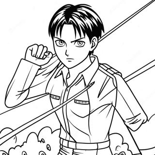 Levi Ackerman Attack On Titan Coloring Page 41118-34146