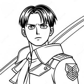 Levi Ackerman Attack On Titan Coloring Page 41118-34147