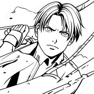 Levi Ackerman Attack On Titan Coloring Page 41118-34148