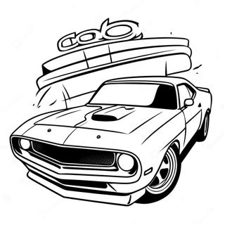 Fast And Furious Muscle Car Coloring Page 41128-34159