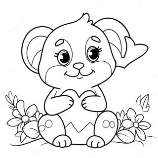 Valentines Animal Coloring Pages