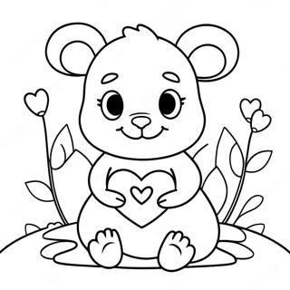 Valentines Animal Coloring Page 41138-34163