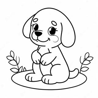 Cute Valentine Puppy Coloring Page 41139-34169