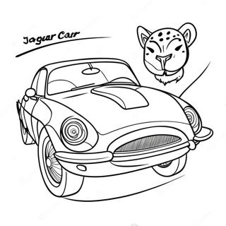 Jaguar Car Coloring Page 41158-34186