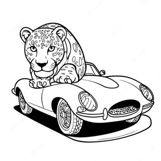 Sporty Jaguar Car Coloring Page 41159-34182