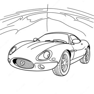 Sporty Jaguar Car Coloring Page 41159-34184