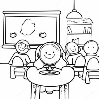 Fun Second Grade Classroom Coloring Page 41179-34194