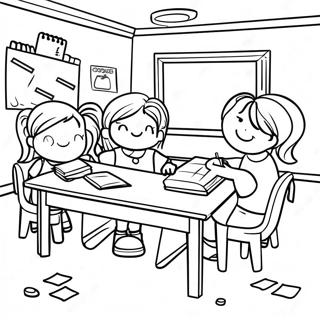 Fun Second Grade Classroom Coloring Page 41179-34196