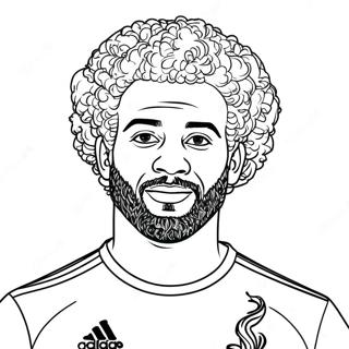 Mo Salah Coloring Page 41188-34204