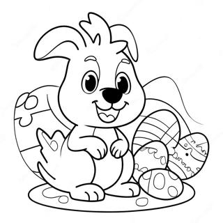 Bluey Easter Coloring Page 4120-3324