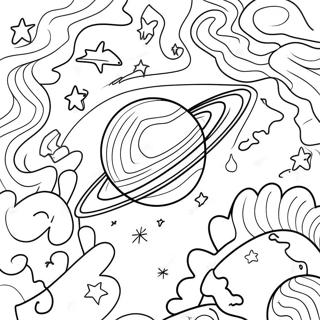 Colorful Milky Way Galaxy Coloring Page 41219-34238