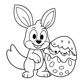 Bluey With Easter Eggs Coloring Page 4121-3325