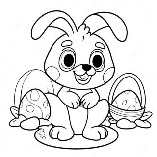 Bluey With Easter Eggs Coloring Page 4121-3326