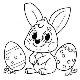 Bluey With Easter Eggs Coloring Page 4121-3327