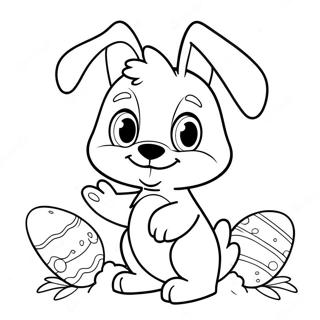 Bluey With Easter Eggs Coloring Page 4121-3328