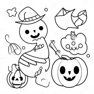 Kawaii Halloween Coloring Pages