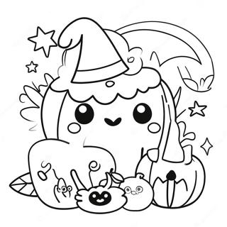 Kawaii Halloween Coloring Page 41228-34231