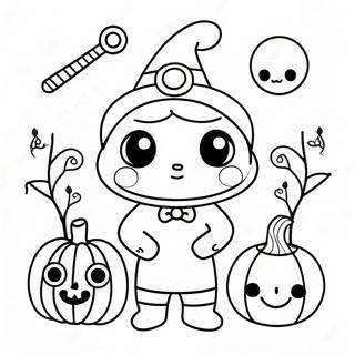 Kawaii Halloween Coloring Page 41228-34232