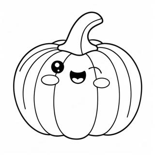 Cute Kawaii Pumpkin Coloring Page 41229-34235