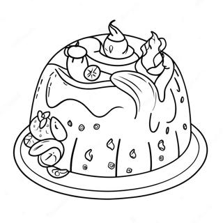 Delicious Jelly Roll Dessert Coloring Page 41259-34259