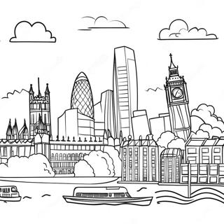 London Skyline Coloring Page 41278-34280