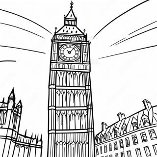 Big Ben Tower Coloring Page 41279-34270